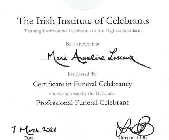 funeral celebrant diploma